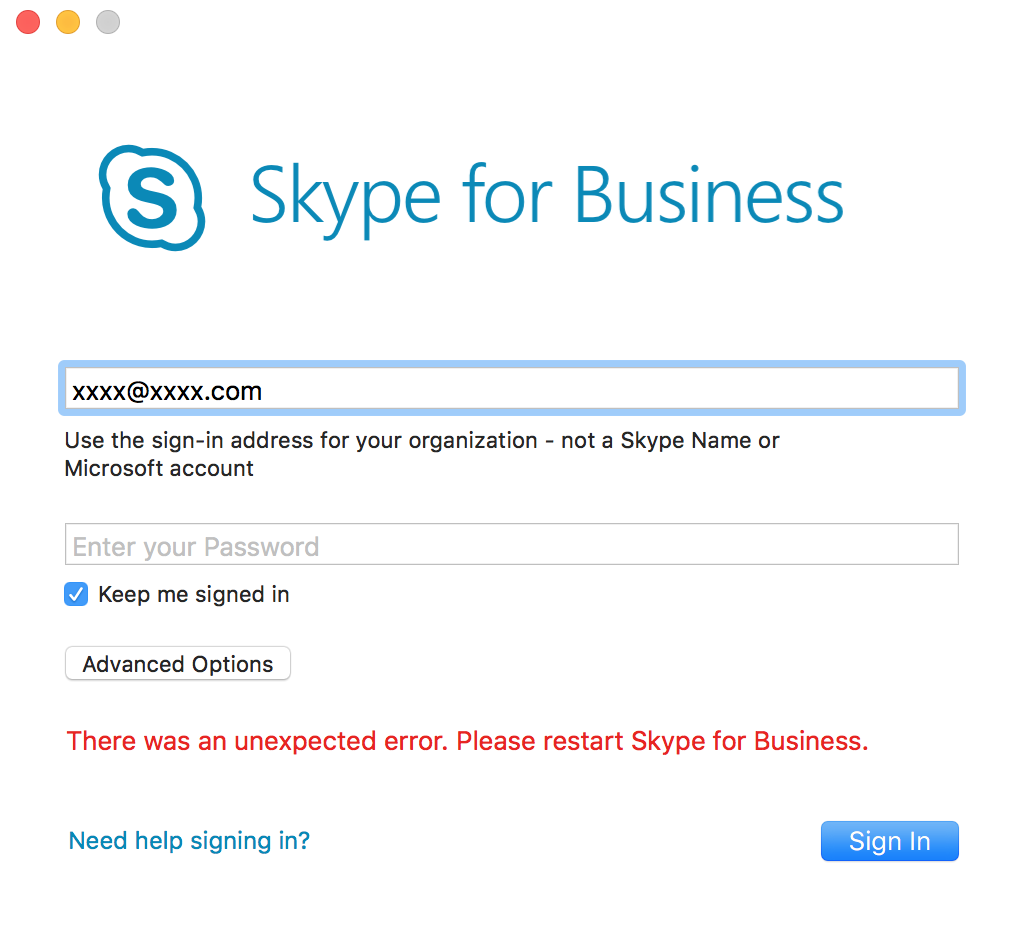 skype not working on mac io 10.12.3