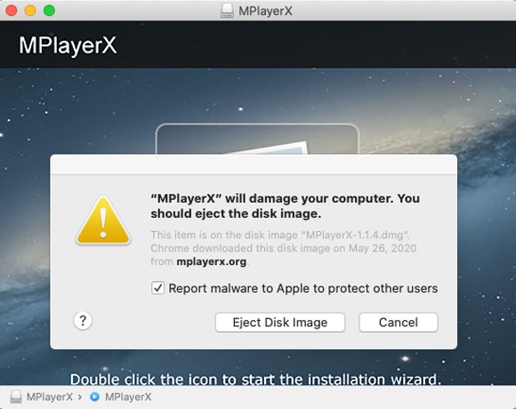 when i download new microsoft office for mac it says file can harm my computer