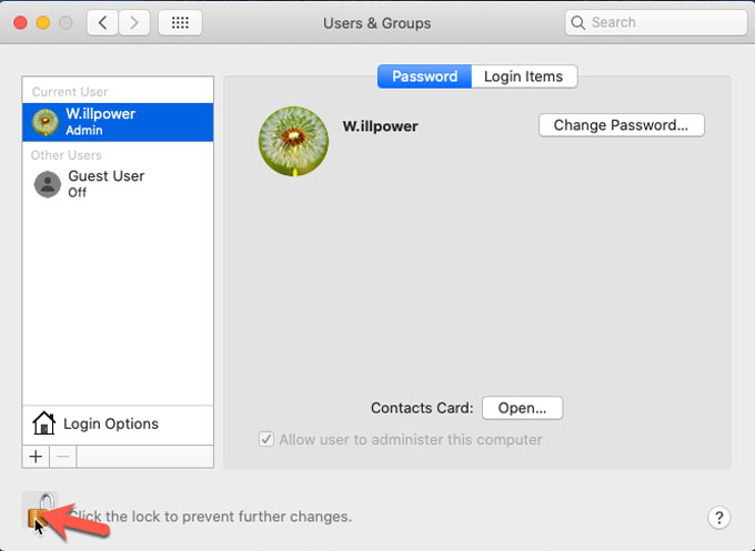 how to change admin on macbook air
